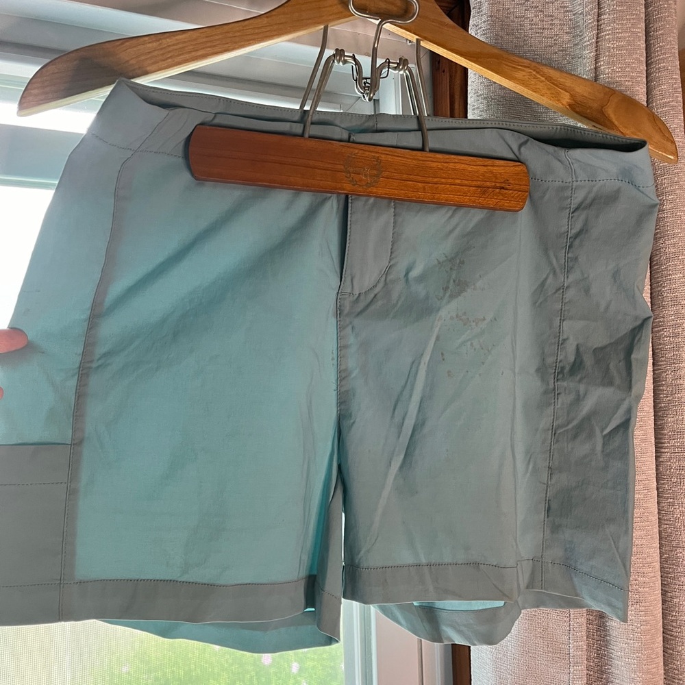 Prana women's size L teal blue quick dry nylon shorts